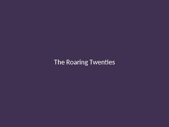 Preview of The Roaring Twenties PowerPoint