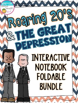 Preview of The Roaring Twenties and Great Depression Interactive Notebook Foldable Set