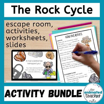 Preview of The Rock Cycle Activities and Worksheets Middle School Science Bundle