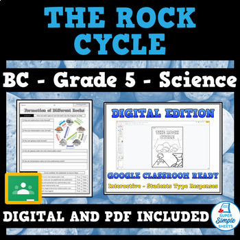 Preview of BC Grade 5 Science - The Rock Cycle - NEWLY UPDATED