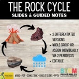The Rock Cycle Slides with Student Guided Notes: Different