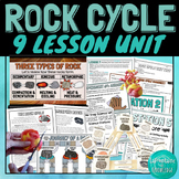 The Rock Cycle Unit Bundle of 9 Science Lessons Sedimentar
