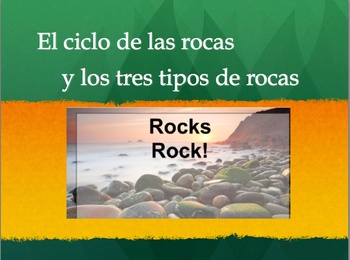 Preview of The Rock cycle and Three Types of Rocks Spanish Powerpoint SIOP style