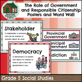 The Role of Government Word Wall and Posters (Grade 5 Soci