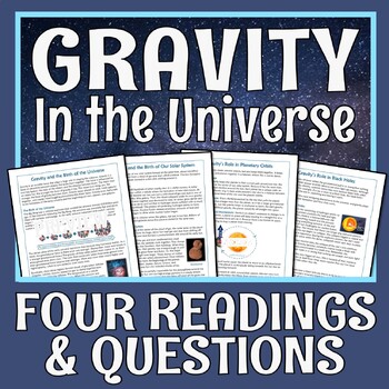 Preview of The Role of Gravity in the Universe Reading Articles and Worksheets MS-ESS1-2