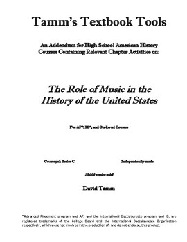 Preview of The Role of Music in United States History (fun)