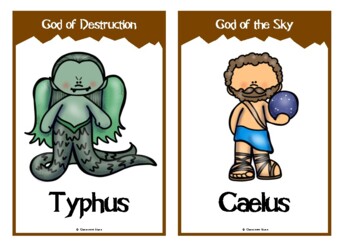 Preview of The Roman Gods Picture Set/Flash Cards