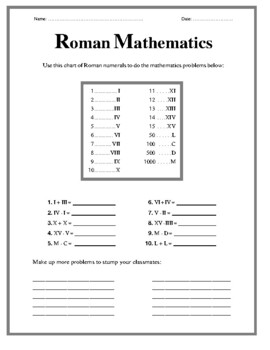 The Romans - Roman Numerals / Mathematics by Teaching Resources 4 U