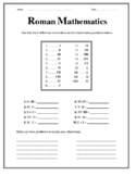 The Romans - Roman Numerals / Mathematics