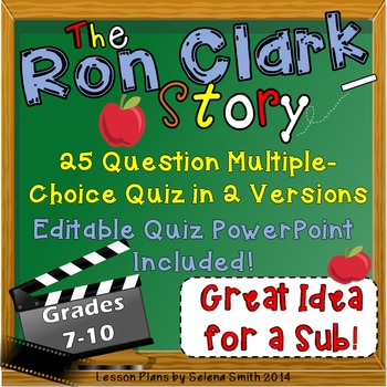 Preview of The Ron Clark Story Movie Quiz
