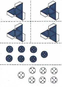 Preview of The Royal Game of Ur - Counters and Tetrahedron Dice templates