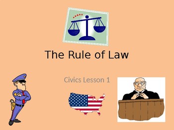 Preview of The Rule of Law -Power Point Presentation-Civics