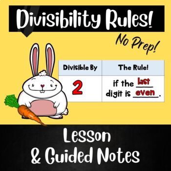 Preview of The Rules of Divisibility: PowerPoint Lesson & Guided Notes