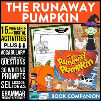Preview of THE RUNAWAY PUMPKIN activities READING COMPREHENSION - Book Companion read aloud