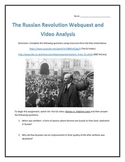 The Russian Revolution- Webquest and Video Analysis with Key