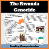 The Rwanda War and Genocide Reading Comprehension Workshee