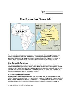 Preview of The Rwandan Genocide Worksheet