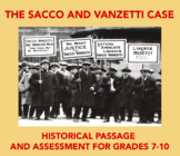 The Sacco and Vanzetti Case: U.S. History Passage and Assessment