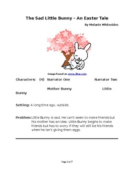 Preview of The Sad Little Bunny - An Easter Tale Small Group Reader's Theater