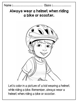 The Safe Kids Coloring Pages - A Basic Safety Coloring Sheets for Kids