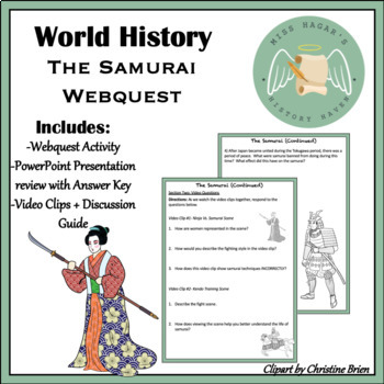 Preview of Feudal Japan: Japanese Samurai Warrior Student Webquest Activity