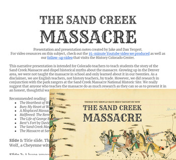 Preview of The Sand Creek Massacre (Teacher Script)