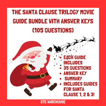 Preview of The Santa Clause Trilogy Movie Guide Bundle with Answer Keys (105 Questions)