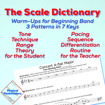 Preview of The Scale Dictionary: Warm-Ups for Young Band in 7 keys