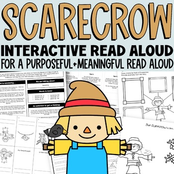 Preview of The Scarecrow Interactive Read Aloud and Activities | Fall Scarecrow Craft