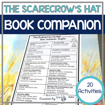 Preview of The Scarecrow's Hat Book Companion for Speech Therapy