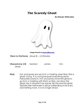 Preview of The Scaredy Ghost - Small Group Reader's Theater