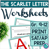 The Scarlet Letter SAT AP Analysis Worksheets Character Al