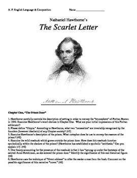 scarlet letter analysis questions