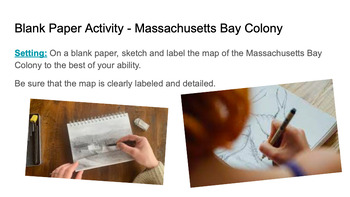 Preview of The Scarlet Letter - Blank Paper Activity - Massachusetts Bay Colony Map