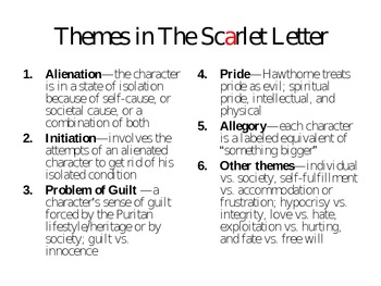 themes in the scarlet letter essay