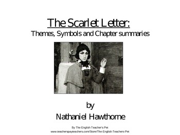 Preview of The Scarlet Letter Themes and Student Notes PowerPoint