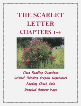 Preview of The Scarlet Letter Chapters 1-4 Close Reading & Critical Thinking Activities
