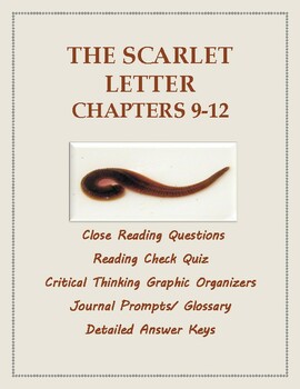 Preview of The Scarlet Letter Chapters 9-12:  Close Reading ~ Critical Thinking Activities