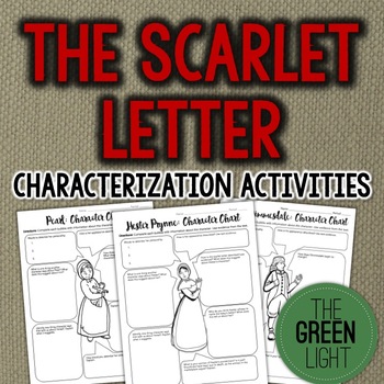 Preview of The Scarlet Letter Characterization Activity, Worksheets