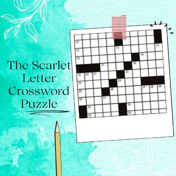 Preview of The Scarlet Letter Crossword Puzzle with Answers