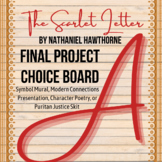 The Scarlet Letter Final Project Choice Board