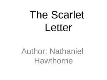 Preview of The Scarlet Letter Hawthorne PowerPoint Novel Life Vocabulary