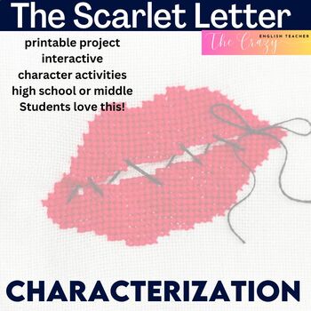 Preview of The Scarlet Letter Printable Characterization Lesson Unit