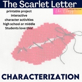 The Scarlet Letter Printable Characterization Lesson Unit