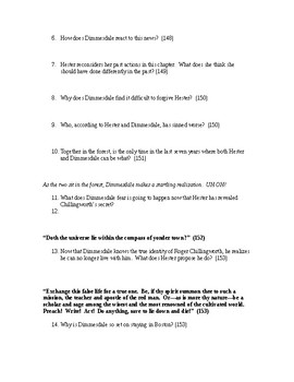 The Scarlet Letter Study Guide Chapters 17-20 by Darcy Silbaugh | TPT