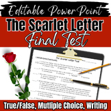 The Scarlet Letter Test: Editable, 2 Versions with Scrambl