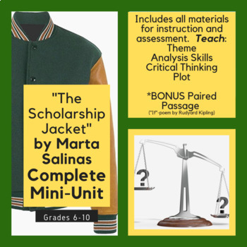 Preview of The Scholarship Jacket Mini-Unit (Great for Distance Learning)