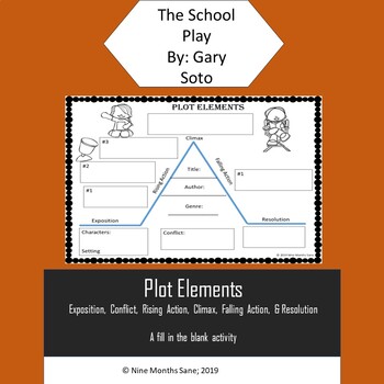 Preview of The School Play Plot Elements Diagram