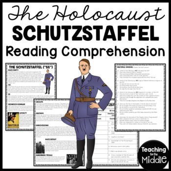 Preview of The Nazi Schutzstaffel "SS" Reading Comprehension Worksheet World War II