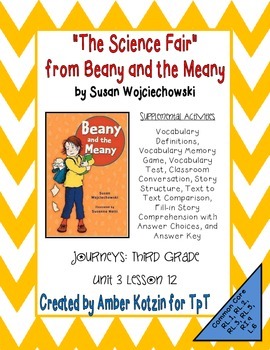 Preview of The Science Fair Activities 3rd Grade Journeys Unit 3, Lesson 12 (2011 version)